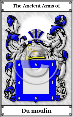 Du moulin Family Crest Download (JPG)  Book Plated - 150 DPI
